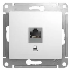 Розетка компьютерная RJ45 Cat 5e Systeme Electric Glossa Белый GSL000181K