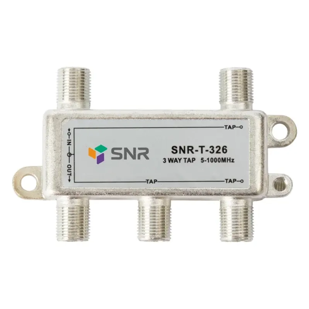 Ответвитель абонентский SNR-T-326 на 3 отвода, вносимое затухание IN-TAP 26dB.