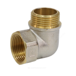 Угольник латунь никель Ду 15 (1/2") ВР/НР 9002 ГОСТ 32585-2013 Aquasfera 9002-01