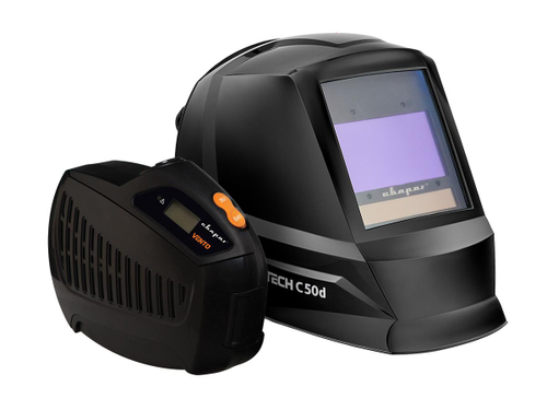 Маска для сварки Сварог TECH C50d + Устройство подачи воздуха VENTO (СИЗОД)