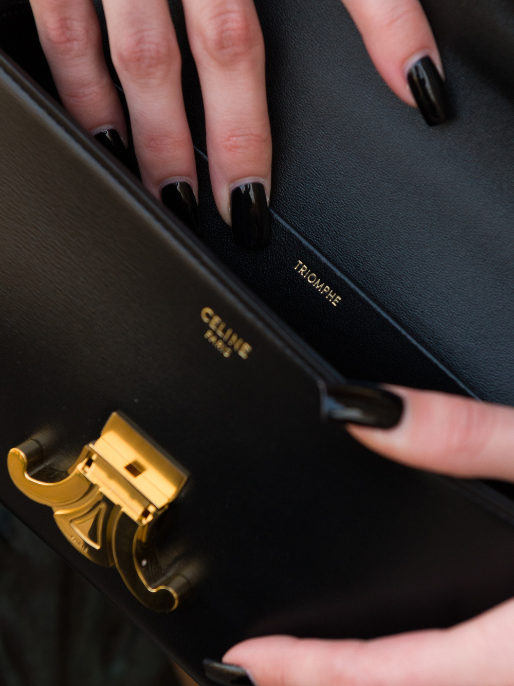 Celine Triomphe Chain Shoulder Bag