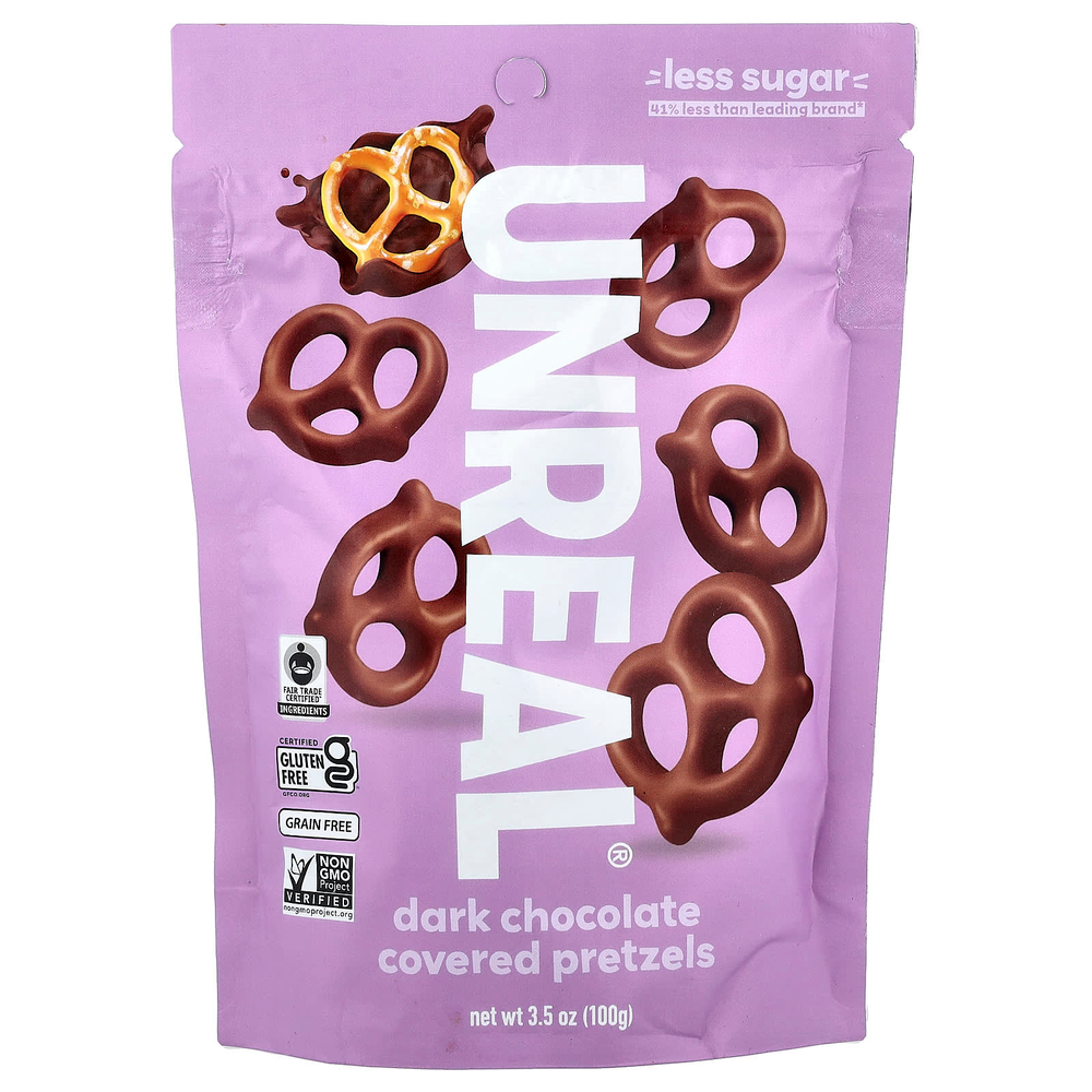 Unreal, крендели в темном шоколаде, 100 г (3,5 унции)