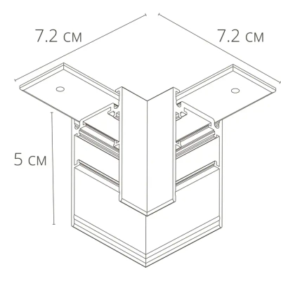 Коннектор угловой для магнитного шинопровода Arte Lamp LINEA-ACCESSORIES A480606