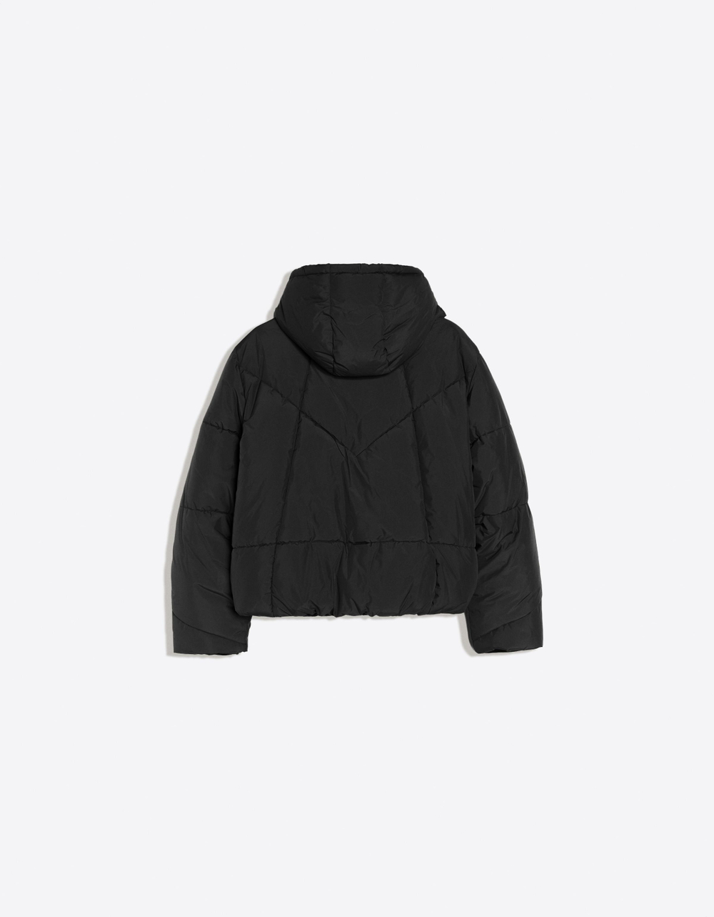 Женская стеганая куртка с капюшоном - BERSHKA