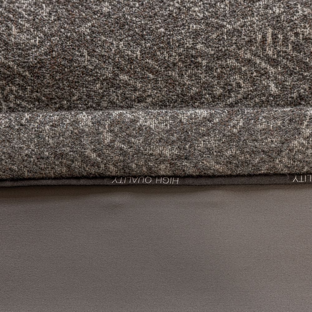Шерстяная портьерная ткань «Cocoa Tweed» — натуральная шерсть с мелким твидовым переплетением для штор от пола до потолка