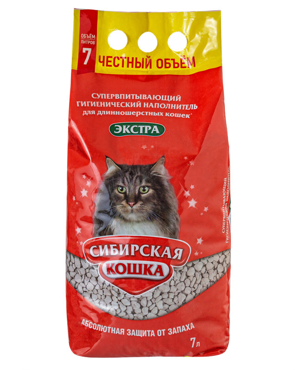 Наполнитель Сибирская Кошка Экстра впитывающий для длинношерстных кошек 20 л