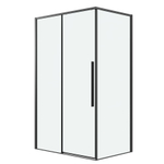 Душевое ограждение Grossman Galaxy 100.K33.01.110.21.00-200.K33.01.100.21.00 (110х100х195) раздвижная,черный матовый,стекло прозрачное,2 места