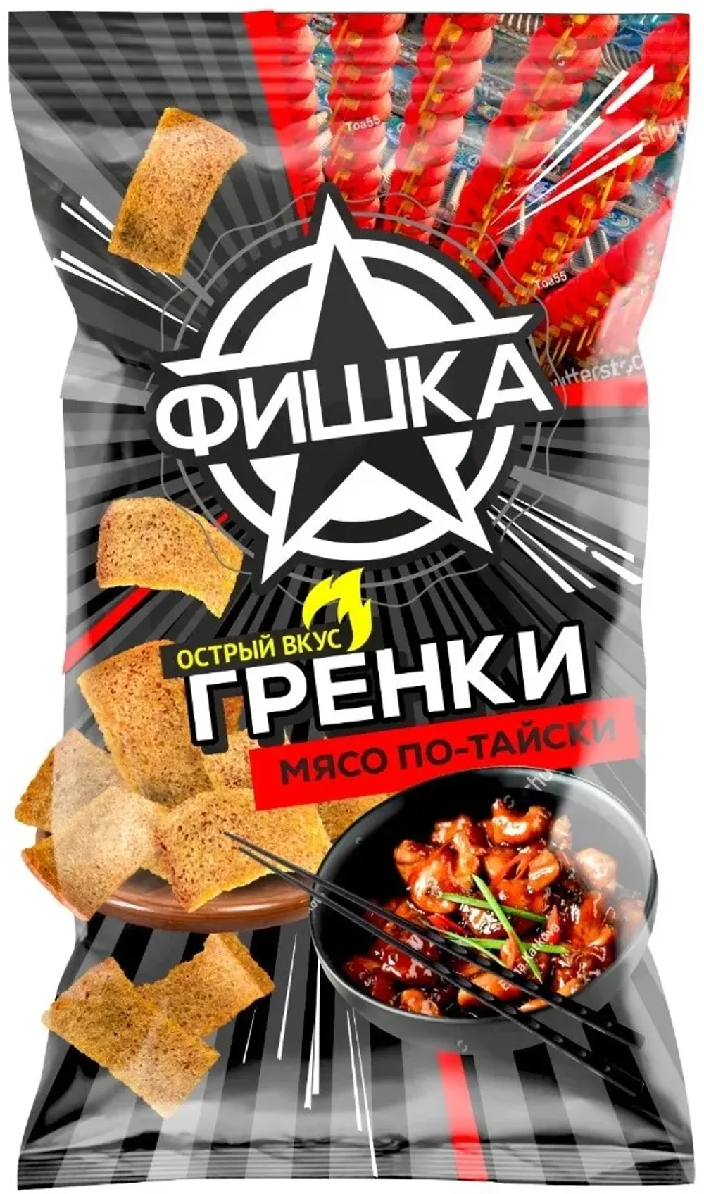 Гренки Фишка со вкусом мяса по тайски 110г