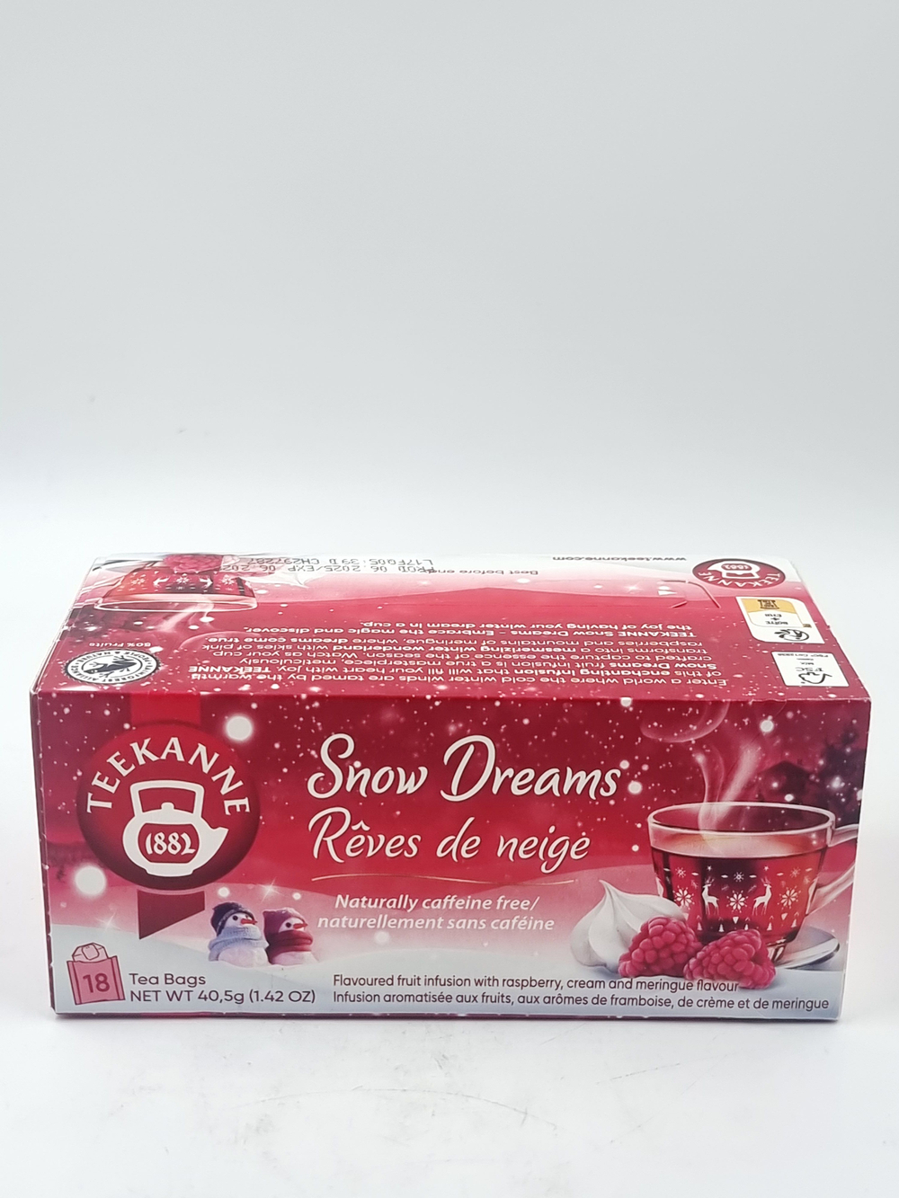Чай фруктовый TEEKANNE Schneetraumchen со вкусом малины и безе 18 пакетиков по 2,25 г (из Эстонии)