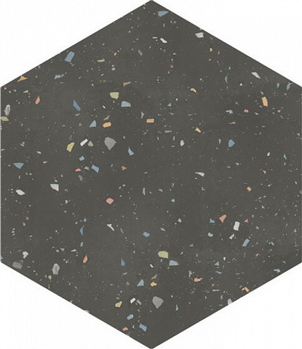 DNA Tiles Terrazzo GRAPHITE COLOURS 32x36.8