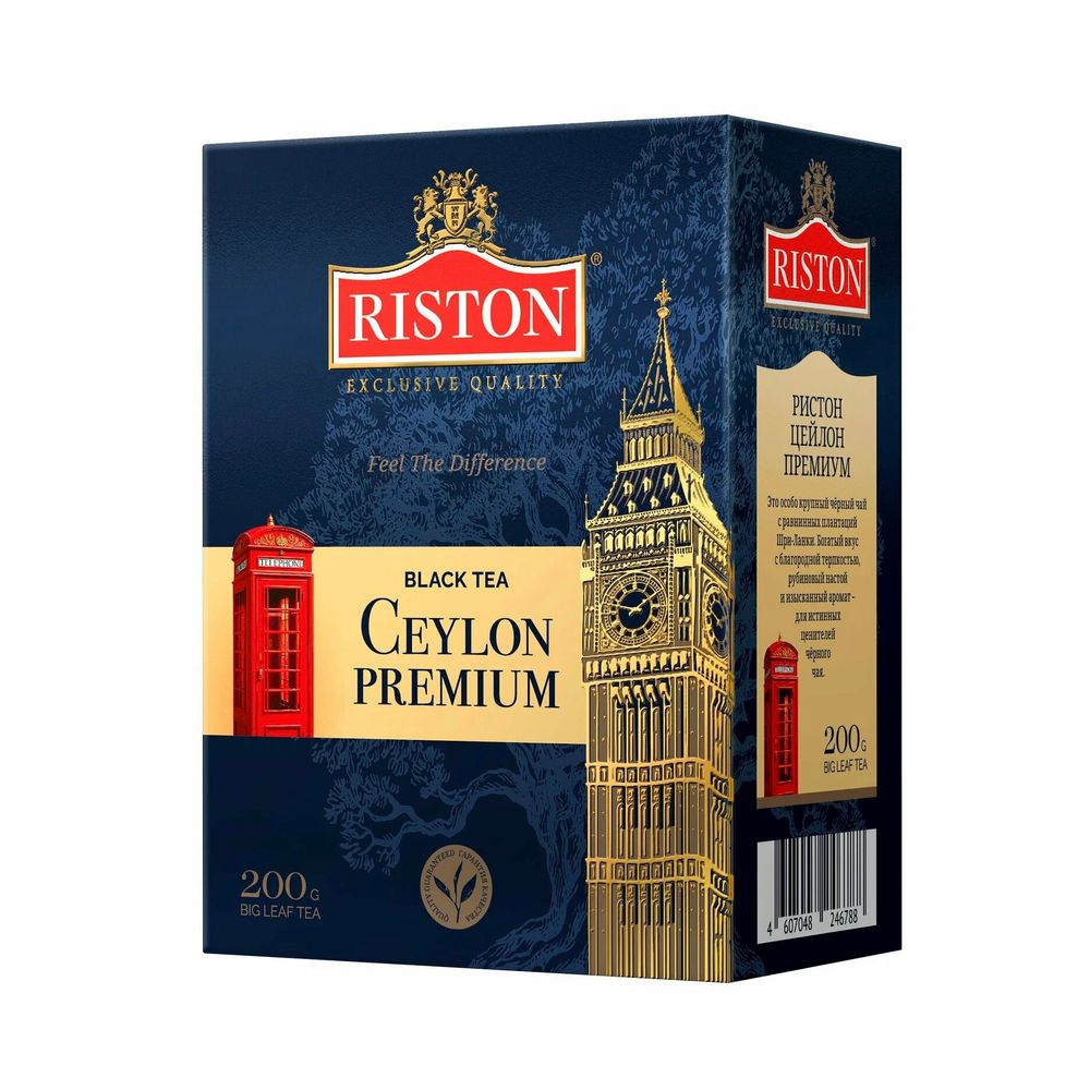 Ч/Чай Riston БигБен Премиум Цейлонский лист.200г.*8шт/ящ