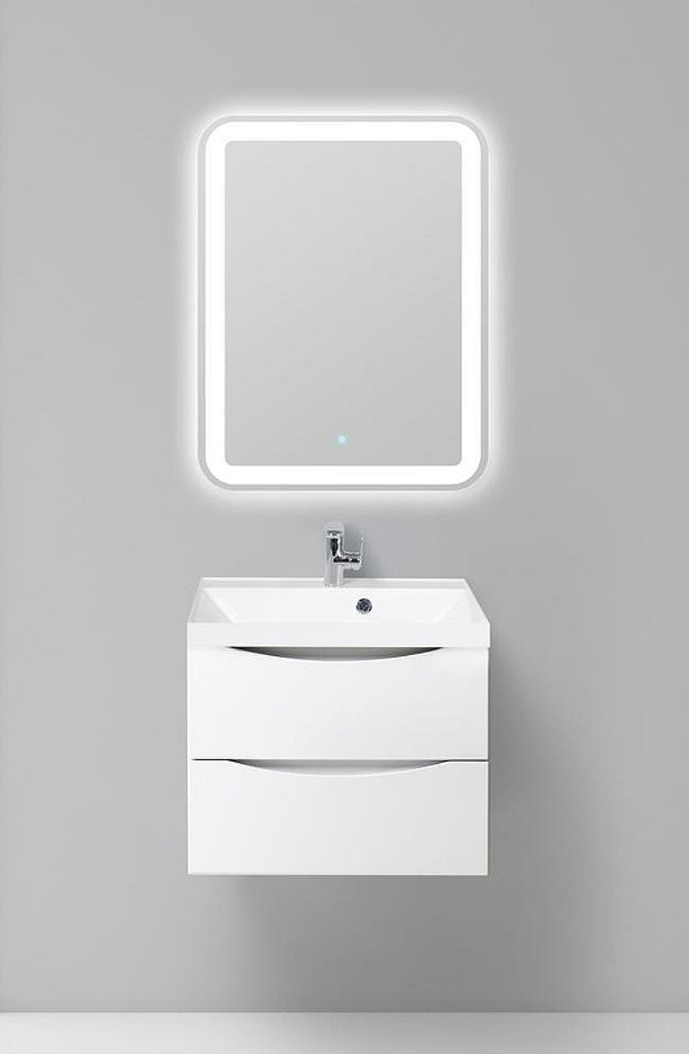Тумба под раковину BelBagno Marino 60 MARINO-600-2C-SO-BL-P подвесная Bianco Lucido