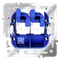 Розетка компьютерная двойная RJ45+RJ45 кат.6 Voltum S70 Белый глянцевый VLS060201