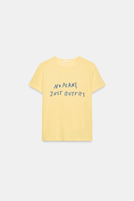 ЖЕЛТАЯ ФУТБОЛКА С НАДПИСЬЮ — ZARA