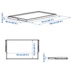 Полка выдвижная IKEA KOMPLEMENT (КОМПЛЕМЕНТ), Белый морёный дуб, 100x58 см