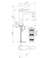 Смеситель для раковины CERAFINE O NUOVO BD772XG