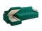 Диван угловой с оттоманкой Денвер 1,8 - Велютто/Velutto 33 изумрудный/ коричневая накладка