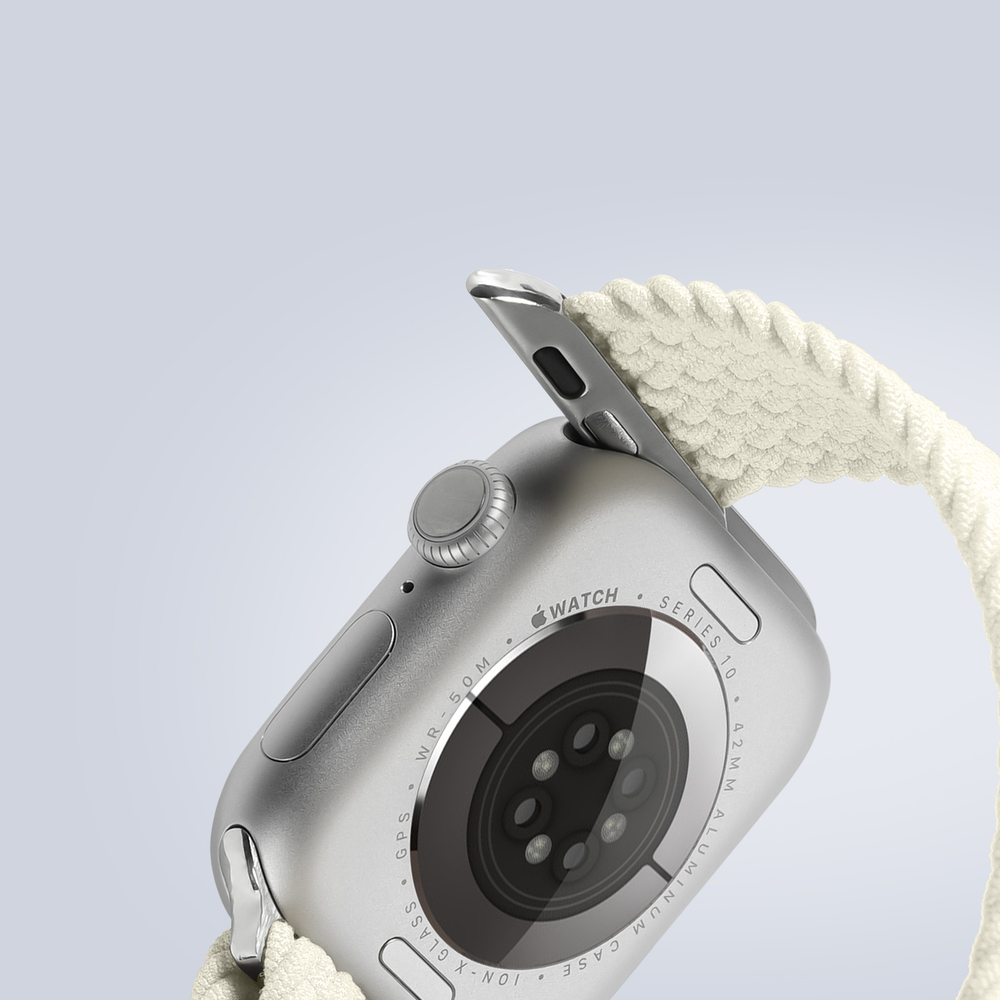 Эластичный ремешок серого цвета (Starlight) для смарт часов Apple Watch размером 38, 40, 41 и 42MM, серия Mixture Ultra Series от Dux Ducis