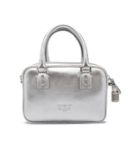 Кожаная сумка-трапеция BOWLING BAG MINI SHEEP NAPPA L Pinko - серебряный(102791 A0F8)