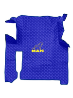 Ковры MAN TGX (автомат, механика) (экокожа, синий, синий кант, желтая вышивка)