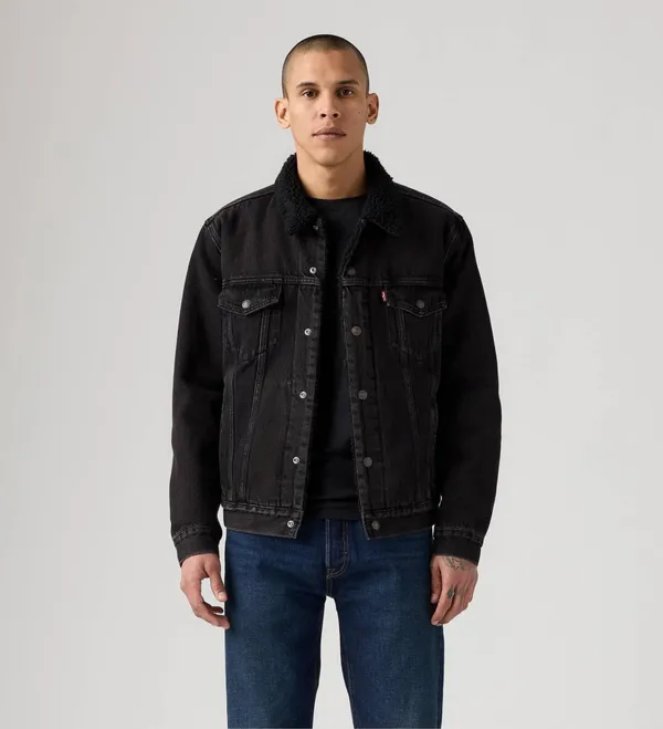 Куртка джинсовая утепленная мужская LEVI'S TYPE 3 SHERPA TRUCKER BUILT TO LAST SHER
