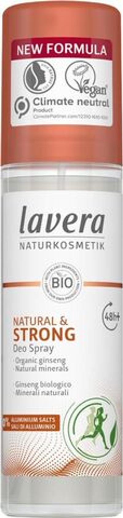 Дезодорант СПРЕЙ Lavera НАТУРАЛЬНЫЙ И СИЛЬНЫЙ органический женьшень и натуральные минералы без солей алюминия 75 мл (Из Финляндии)