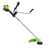 Триммер аккумуляторный Greenworks TB201H, 82V, 2,0 кВт, 46 см, c трехлопастным ножом и кусторезом, бесщеточный, с 1хАКБ 8 Ач и ЗУ (2112407UH) — фото 6