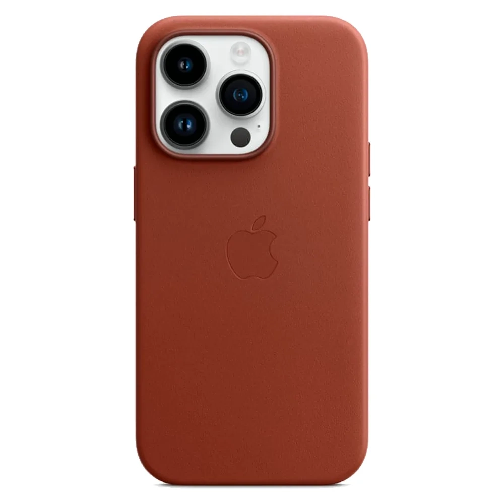 Кожаный чехол с поддержкой MagSafe Apple Leather Case для iPhone 14 Pro, Umber (Умбра)