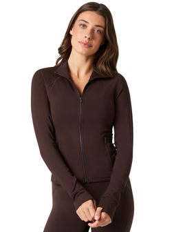 Женская теннисная толстовка Bj_rn Borg Soft Zip Midlayer — mole