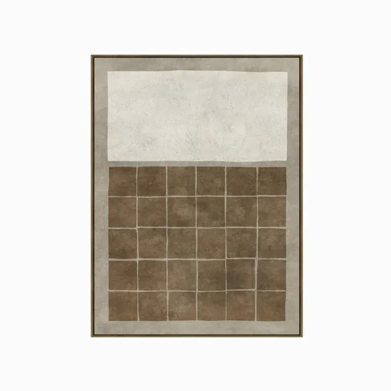 Постер Quietness 120х90 см, бежевый, коричневый, белый