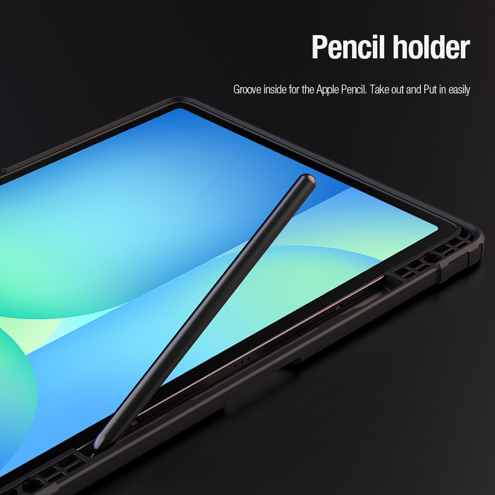 Чехол книжка от Nillkin для планшета Samsung Galaxy Tab S10 FE+, серия Bumper Pro Case-Multi Angle Folding Style, многофункциональный складной