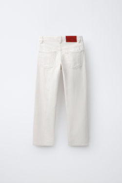 ZARA ДЖИНСЫ STRAIGHT, ЭКРЮ