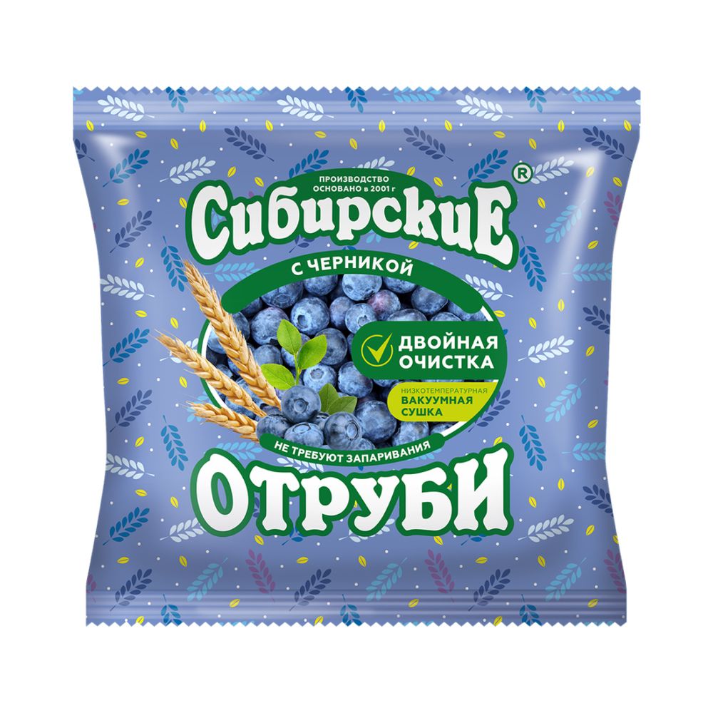 Сибирские Отруби Пшеничные с Черникой 200 гр (СИБИРСКАЯ КЛЕТЧАТКА)