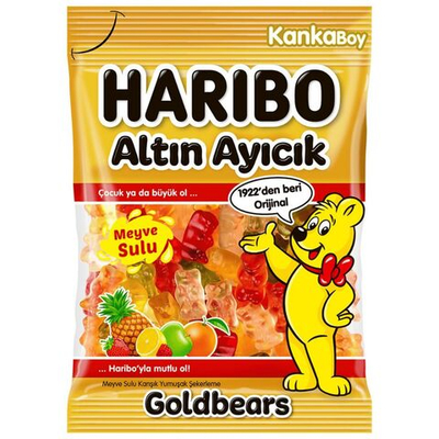 Мармелад Haribo жевательный GUMMIES GOLD BEARS Золотые Медведи 100 г (из Финляндии)