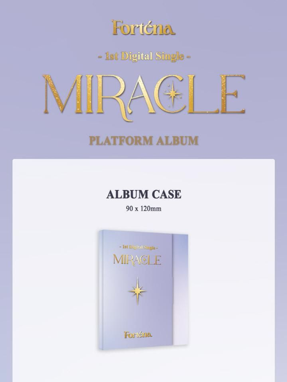Альбом FORTENA - MIRACLE Single Album PLATFORM ALBUM Version