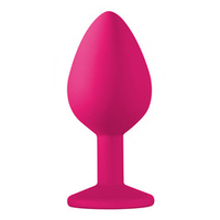 Анальная пробка 8,5см Lola Games Emotions Cutie Medium Pink dark purple crystal 4012-02Lola
