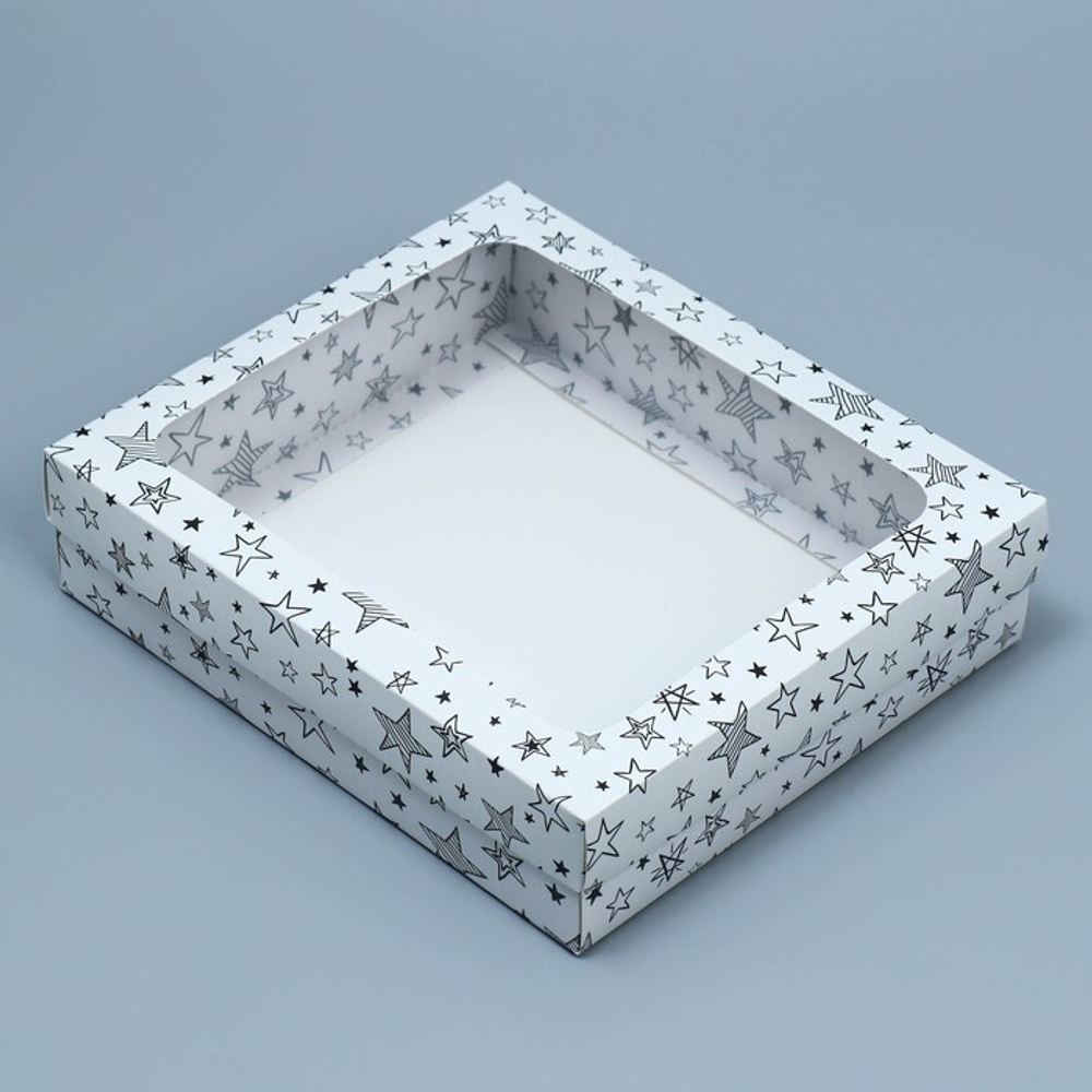 Коробка подарочная «Звёзды», 23.5 × 20.5 × 5.5 см