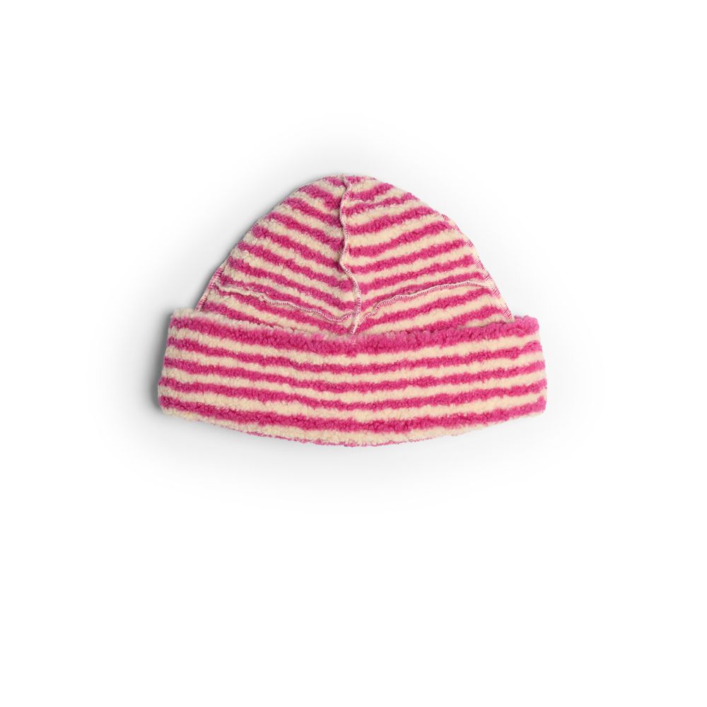 Шапка Jacob Cro Sherpa "Pink Stripe"
