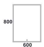 Зеркало "Frame White LED" 600х800