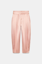 АТЛАСНЫЕ БРЮКИ СО СКЛАДКАМИ — ZARA