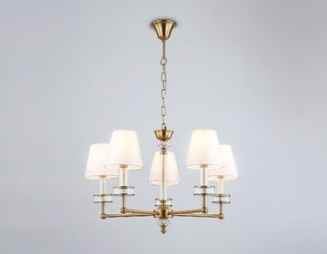 Подвесная люстра 5*E14 LH71021 латунь/белый High Light Heigh Light Ambrella