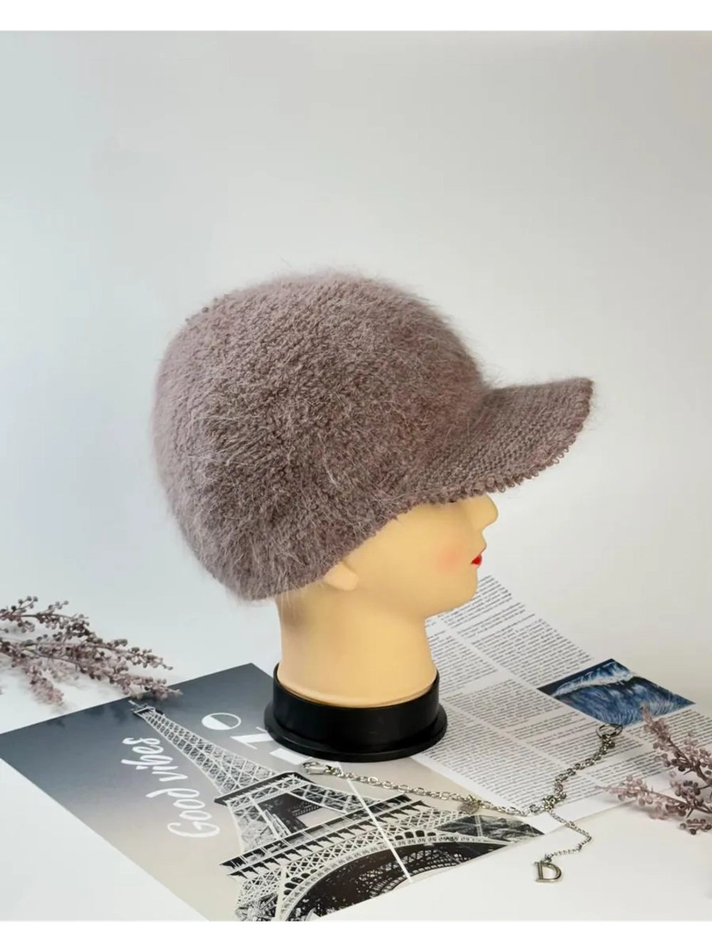 Шапка кепи зимняя с козырьком