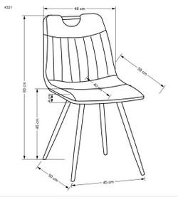 Стул HALMAR K521 горчичный