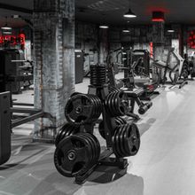 Диск обрезиненный (три хвата, черный) D51 мм PROFI-FIT  2,5 кг