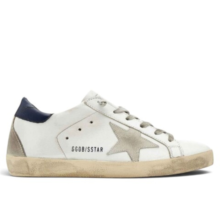 Women's Super-Star with suede star and blue heel tab