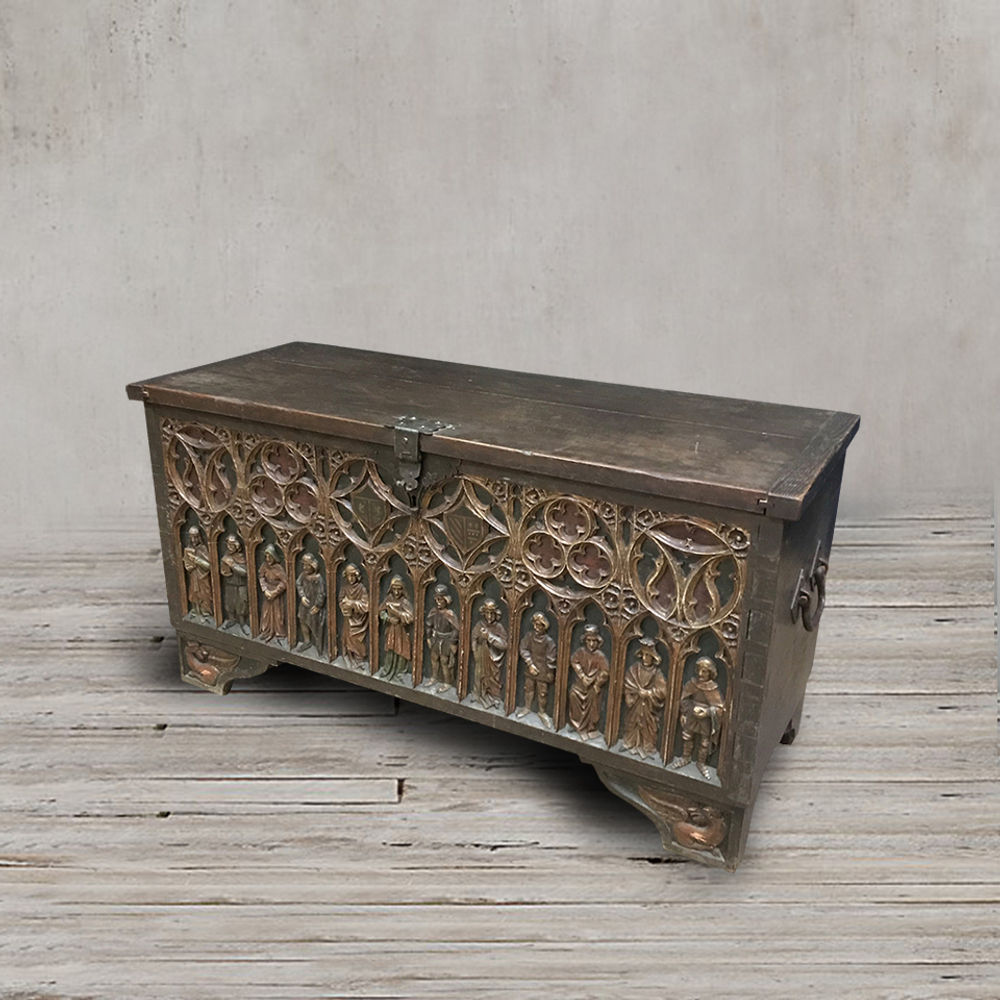 Сундук 1920 год Испания Roomers Antique AW-GOTHIC TRUNK
