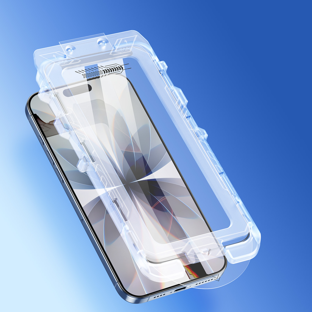 Защитное стекло для смартфона iPhone 17, серия Roga Series от Dux Ducis (комплект для автоматического выравнивания и установки)