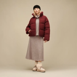 UGG Стеганая вязаная куртка, бордовый