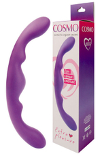 Двусторонний силиконовый стимулятор Cosmo, (23,5 см) (Цвет: фиолетовый)
