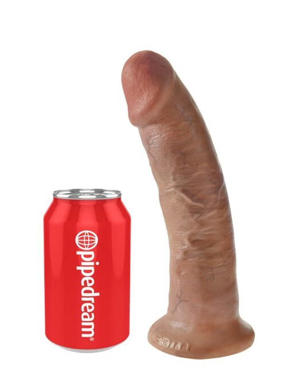 Фаллоимитатор на присоске загорелый King Cock 9 (Цвет: Телесный)